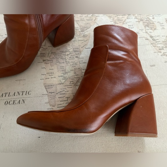 Jeffrey Campbell Bentlee Boot in Brown Calf Leather Size 9.5 Mid Ankle - Picture 10 of 15